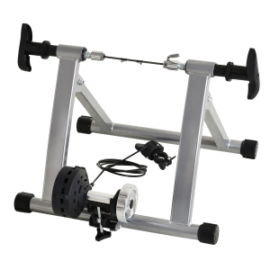 Homcom Home Trainer pour Vélo Noir Argent 61 x 18,5 x 51 cm