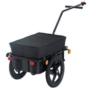 Homcom Remorque vélo remorque de transport pour vélo 144L x 59l x 80H cm barre d'attelage universelle acier noir