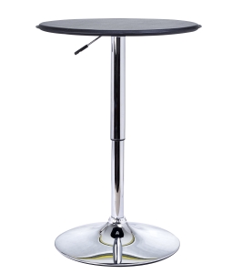 Homcom Table de Bar Ronde Style Contemporain Noir 63 x 63 x 93 cm