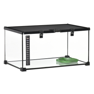 Terrarium en verre - vivarium reptiles & batraciens - métal noir verre
