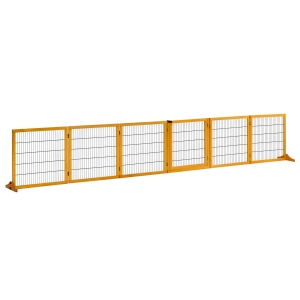 Barrière de sécurité parc enclos chien modulable pliable avec porte pin acier noir