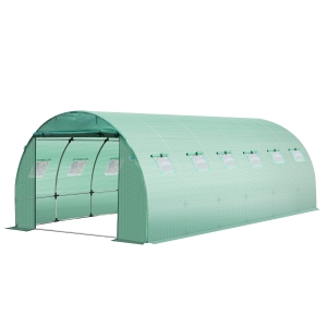 Bâche de rechange serre tunnel 6L x 3l x 2H m PE fenêtres + porte vert