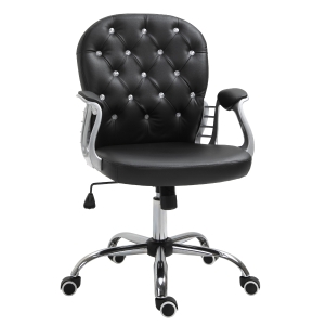 Fauteuil de bureau design contemporain revêtement PU noir
