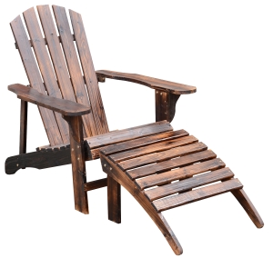 Fauteuil de Jardin Adirondack en Bois de Cèdre Foncé