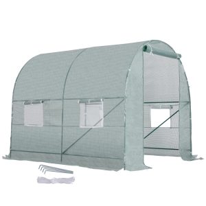 Outsunny Serre de Jardin Verte 5m² 2,5 x 2 x 2 m