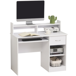 Bureau informatique multimédia multi-rangements panneaux particules