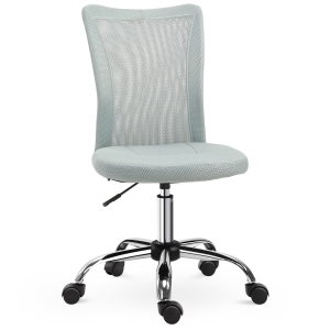 Chaise de bureau ergonomique hauteur réglable piètement chromé pivotant 360° revêtement maille