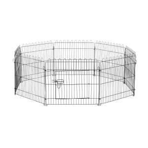 PawHut Enclos pour Chien Noir 71 x 61 cm