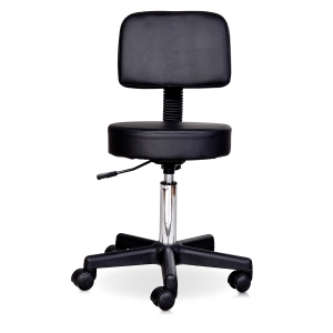 HOMCOM Tabouret Noir à Roulettes pour Professionels