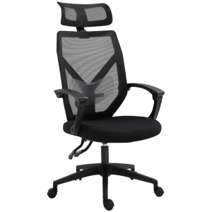 Fauteuil de bureau manager grand confort dossier ergonomique à bascule têtière hauteur assise réglable nylon revêtement synthétique noir