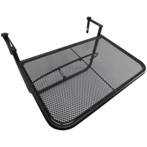 Outsunny Table suspendue pour balcon dim. 56,5L x 60l cm hauteur réglable 3 niveaux métal époxy noir