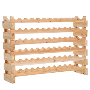 Rack pour bouteilles range-bouteilles capacité 72 bouteilles pin massif