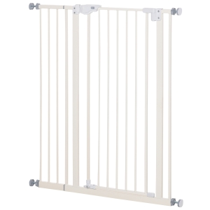 Barrière de sécurité longueur réglable dim. 74-84 cm ou 92-102 cm blanc