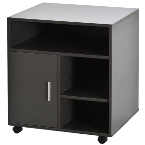 Support d'imprimante placard porte 3 niches + grand plateau panneaux particules