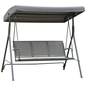 Outsunny Balancelle de Jardin en Métal Gris 178 x 111 x 155 cm
