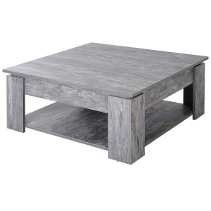 Table basse carrée avec étagère