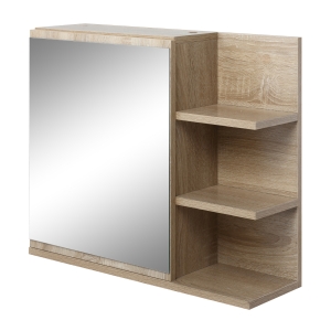 Armoire miroir de salle de bain avec étagère et 3 étagères latérales