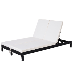 Bain de soleil transat 2 places grand confort matelas inclus