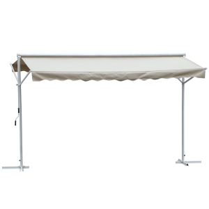 Store double pente dim. 3,95L x 2,94l x 2,50H m métal époxy blanc polyester imperméabilisé anti-UV