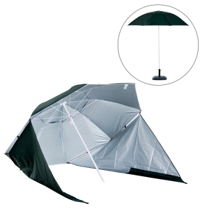 Outsunny Parasol de Plage Anti-UV Vert Ø2,1 m x 2,22 m