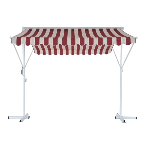 Outsunny Store Double Pente Rouge 2,95 x 2,95 x 2,6 m