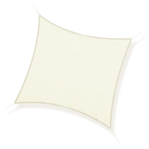 Outsunny Voile d'Ombrage Crème 3 x 3 m