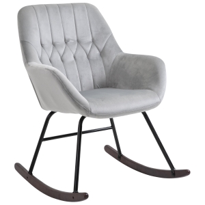 Fauteuil à bascule grand confort velours