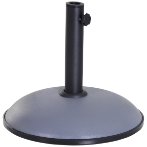 Pied de parasol rond Ø 45 x 36H cm poids net 20 Kg ciment PVC gris noir