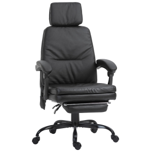 Fauteuil de bureau massant avec repose-pieds amovible
