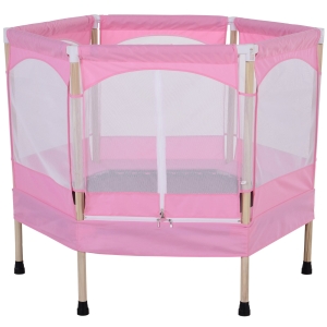 Trampoline jardin enfants Ø 1,40 × 1,62H m bleu