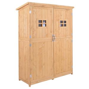 Outsunny Abri de Jardin 2 fenêtres Toit Bitumé 128 x 50 x 164 cm