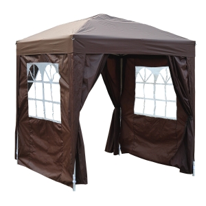 Outsunny Barnum de Réception Marron 2 x 2 x 2,55 m