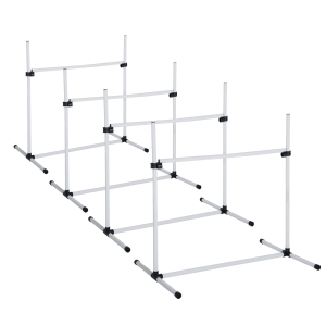 PawHut Set de 4 Obstacles pour Chien 95 x 65 x 95 cm