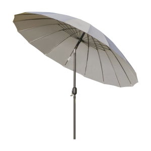 Parasol inclinable rond avec manivelle métal polyester haute densité