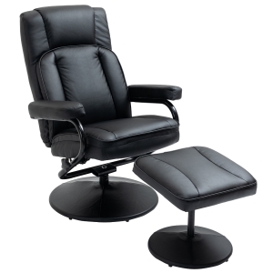 Fauteuil relax inclinable pivotant avec repose-pieds