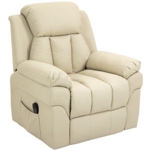 Homcom Fauteuil de Relaxation Électrique Crème 96 x 93 x 103 cm