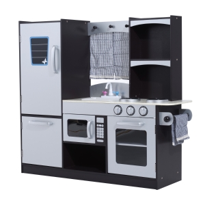 Homcom Cuisine pour Enfants Multi-Equipements Gris 105 x 32 x 95 cm