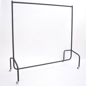 HOMCOM Colgador de Ropa Perchero Colgador 150x60x170 cm Organizador Armarios con Ruedas Hierro Negro