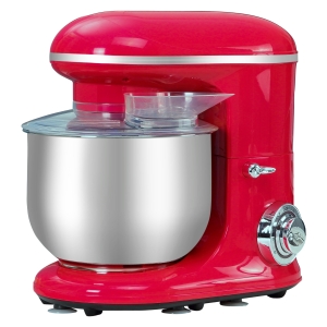 HOMCOM Robot pâtissier batteur électrique de cuisine moteur 1200 W rouge