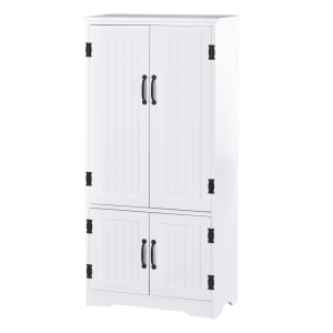 HOMCOM Modern Freestanding Storage Hutch Furniture with 2 Large Doors and 2 Small Doors