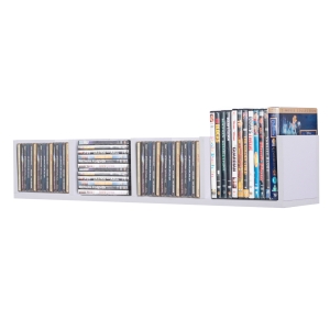 HOMCOM 95Lx17Wx16.5H cm Multi-Media Wooden Solid MDF Shelf for Bedroom, Living Room, White