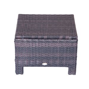 Outsunny Rattan Ottoman, 50Wx50Dx35H cm-Brown