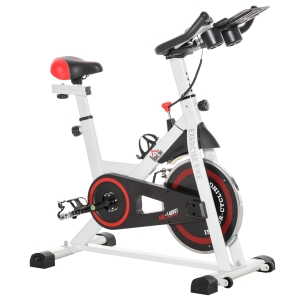 HOMCOM Exercise Cycling Bike Indoor Stationary Cardio Workout Fitness Racing Machine W/ Adjustable Resistance