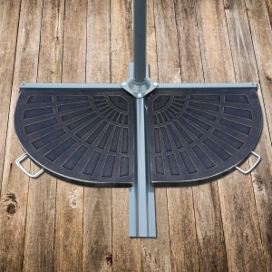 Outsunny Set Of Two Fan-Shaped Parasol Umbrella Weights