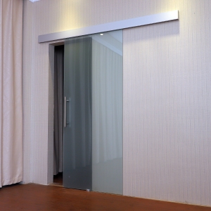 HOMCOM 6.7ft Home & Office Glass Sliding Door Silver
