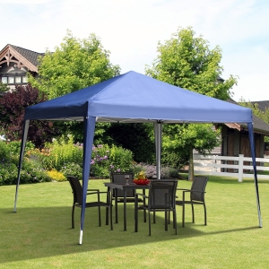 Outsunny 3 x 3 meter Garden Heavy Duty Pop Up Gazebo Marquee Party Tent Folding Wedding Canopy-Blue