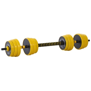 HOMCOM Adjustable 30kg Barbell & Dumbbell Set Ergonomic Fitness Exercise in Home Gym