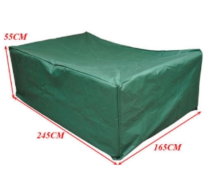 Outsunny UV /Rain Protective Rattan Furniture Cover, 245x165x55 cm-Green