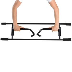 HOMCOM Steel Home Exercise Pull-Up Bar Black