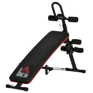 HOMCOM Adjustable Sit-Up Bench Core Workout Abdominal Strength Building for Home Gym
